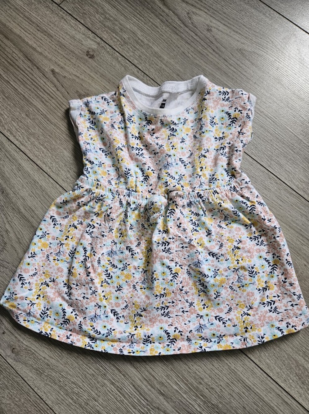 Tag Baby Girl Floral Print Dress 9 Months Short Sleeve Casual Summer Dress